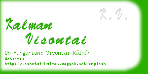 kalman visontai business card